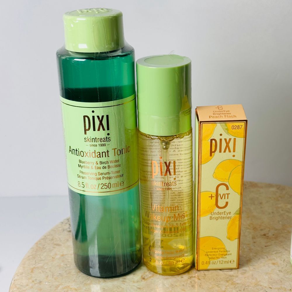 Pixi Beauty Skincare Bundle Full Size Antioxidant‎ Tonic Vitamin Mist UnderEye